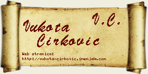 Vukota Ćirković vizit kartica